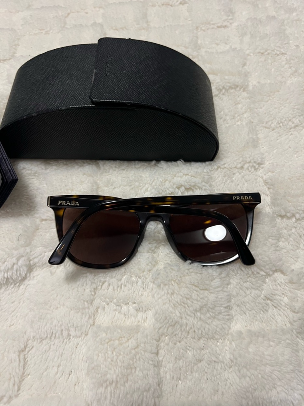 Prada SPR 03X Tortoiseshell Cat-Eye Sunglasses - Brown/Black - Picture 3 of 7
